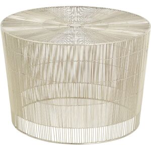 Premier Housewares - Interiors by Premier Silver Small Cage Round Table, Iron Strips Coffee Table, Durable End Side Table for Indoor, Outdoor Spaces Premier Housewares - Interiors by Premier Silver Small Cage Round Table, Iron Strips Coffee Table, Durable End Side Table for Indoor, Outdoor Spaces