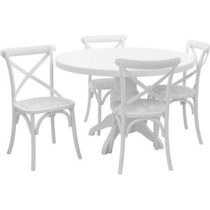 Premier Housewares Interiors By Premier Contemporary White Wash 5Pc Dining Set, Space Saving Design Dining Set, Durable Small Dining Set For House Premier Housewares Interiors By Premier Contemporary White Wash 5Pc Dining Set, Space Saving Design Dining Set, Durable Small Dining Set For House