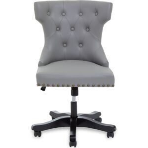 Premier Housewares - Walson Grey Leather Effect Home Office Chair Premier Housewares - Walson Grey Leather Effect Home Office Chair