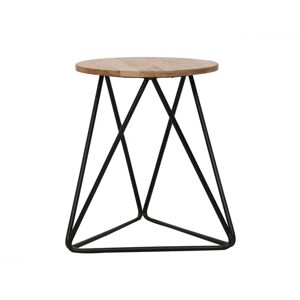 Ravi Single Stool - Mango Wood/Iron - L35 x W35 x H45 cm - Mango Light Finish Ravi Single Stool - Mango Wood/Iron - L35 x W35 x H45 cm - Mango Light Finish