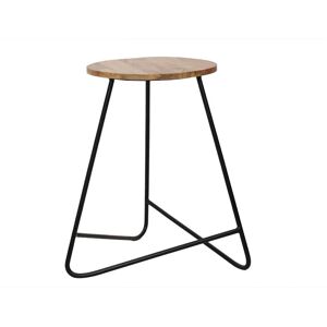 Ravi Single Stool - Mango Wood/Iron - L38 x W38 x H51 cm - Mango Light Finish Ravi Single Stool - Mango Wood/Iron - L38 x W38 x H51 cm - Mango Light Finish