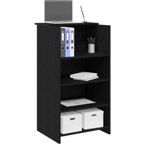 Reception Desk Black 55x50x103.5 cm Engineered Wood Vidaxl Reception Desk Black 55x50x103.5 cm Engineered Wood Vidaxl