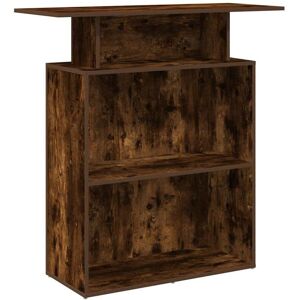 Reception Desk Smoked Oak 100x40x104 cm Engineered Wood Vidaxl Reception Desk Smoked Oak 100x40x104 cm Engineered Wood Vidaxl