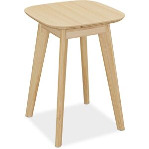 Relaxdays Bamboo Stool, for Kitchen, Hallway & Bathroom, HxWxD: 46 x 33 x 33 cm, Wooden Seat, Plant Stand, Natural Relaxdays Bamboo Stool, for Kitchen, Hallway & Bathroom, HxWxD: 46 x 33 x 33 cm, Wooden Seat, Plant Stand, Natural