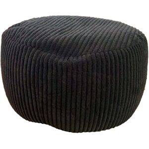 Relaxdays pouffe, cord, HxD: 35 x 50 cm, polystyrene filling, round floor cushion, living room stool, seat pouffe, black Relaxdays pouffe, cord, HxD: 35 x 50 cm, polystyrene filling, round floor cushion, living room stool, seat pouffe, black