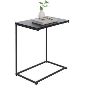 Relaxdays Side Table, C-Shaped, Large Top, HxWxD: 60 x 55 x 35 cm, Coffee Table to Slide Under, Iron, Black Relaxdays Side Table, C-Shaped, Large Top, HxWxD: 60 x 55 x 35 cm, Coffee Table to Slide Under, Iron, Black