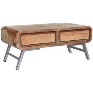 Verty Furniture - Retro Metal & Wood Coffee Table - Two-Tone Verty Furniture - Retro Metal & Wood Coffee Table - Two-Tone