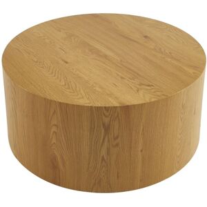 SWEEEK Round coffee table oak wood effect, Delos, 80x80x35 cm SWEEEK Round coffee table oak wood effect, Delos, 80x80x35 cm
