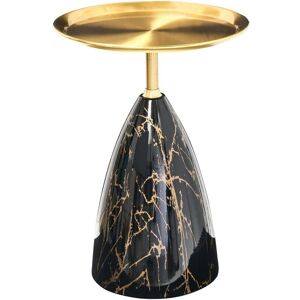 BELIANI Side Table STORM Metal Marble/ Gold BELIANI Side Table STORM Metal Marble/ Gold
