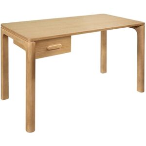 Sweeek - Rubberwood desk with oak veneer and 1 natural drawer - l 120 x w 60 x h 75 cm - Garance Sweeek - Rubberwood desk with oak veneer and 1 natural drawer - l 120 x w 60 x h 75 cm - Garance