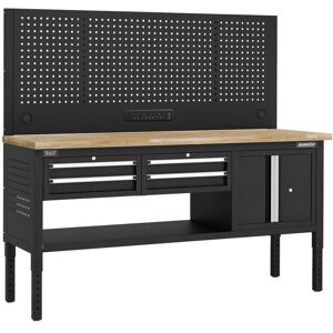 Sealey APMWB72COMBO1W Superline PRO Modular Workbench with 4 Drawers & Cupboard Wooden Worktop 1830mm Sealey APMWB72COMBO1W Superline PRO Modular Workbench with 4 Drawers & Cupboard Wooden Worktop 1830mm