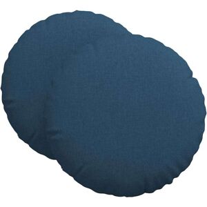 Seat Cushions 2 pcs Blue Ø60 x 21 cm Fabric vidaXL Seat Cushions 2 pcs Blue Ø60 x 21 cm Fabric vidaXL