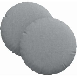 Seat Cushions 2 pcs Light Grey Ø30 x 13 cm Fabric vidaXL Seat Cushions 2 pcs Light Grey Ø30 x 13 cm Fabric vidaXL