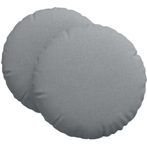 Seat Cushions 2 pcs Light Grey Ø80 x 29 cm Fabric vidaXL Seat Cushions 2 pcs Light Grey Ø80 x 29 cm Fabric vidaXL