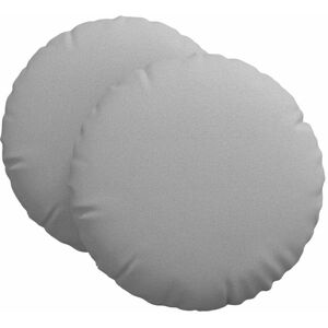 Seat Cushions 2 pcs Cloud Grey Ø80 x 29 cm Fabric vidaXL Seat Cushions 2 pcs Cloud Grey Ø80 x 29 cm Fabric vidaXL