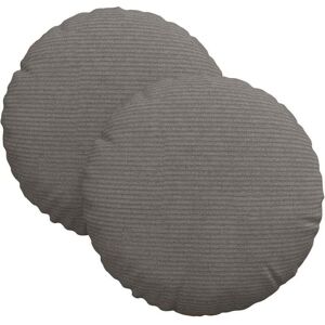 Seat Cushions 2 pcs Light Grey Ø 30 x 13 cm Corduroy Fabric vidaXL Seat Cushions 2 pcs Light Grey Ø 30 x 13 cm Corduroy Fabric vidaXL