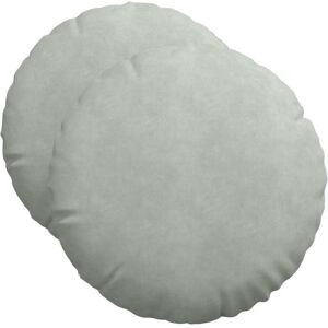 Seat Cushions 2 pcs Light Grey Ø 50 x 19 cm Velvet vidaXL Seat Cushions 2 pcs Light Grey Ø 50 x 19 cm Velvet vidaXL