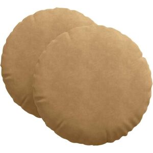 Seat Cushions 2 pcs Brown Ø80 x 29 cm Velvet vidaXL Seat Cushions 2 pcs Brown Ø80 x 29 cm Velvet vidaXL