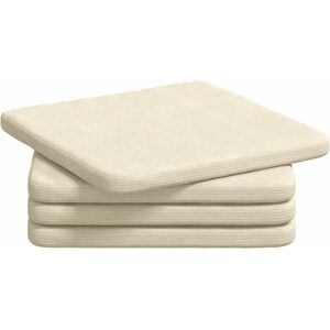 Seat Cushions 4 pcs Cream 40 x 40 x 3 cm Corduroy Fabric vidaXL Seat Cushions 4 pcs Cream 40 x 40 x 3 cm Corduroy Fabric vidaXL