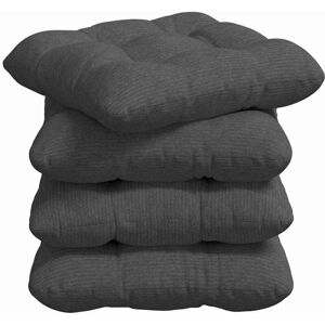 Seat Cushions 4 pcs Dark Grey 45 x 45 cm Corduroy Fabric vidaXL Seat Cushions 4 pcs Dark Grey 45 x 45 cm Corduroy Fabric vidaXL