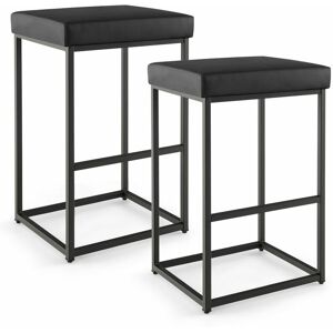 Costway - Set of 2 Bar Stools Dining Counter Height Chair Modern Upholstered Pub Stools Costway - Set of 2 Bar Stools Dining Counter Height Chair Modern Upholstered Pub Stools