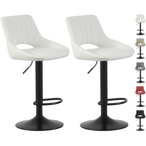 Mcc Direct - Set of 2 Bar Stools, Height Adjustable Swivel Barstools, Counter Stools with Backrest, Faux Leather Seat, Footrest and Metal Base for Mcc Direct - Set of 2 Bar Stools, Height Adjustable Swivel Barstools, Counter Stools with Backrest, Faux Leather Seat, Footrest and Metal Base for