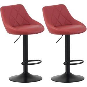 Mcc Direct - Set of 2 Bar Stools, Height Adjustable Swivel Barstools, Counter Stools with Backrest, Faux Leather Seat, Footrest and Metal Base for Mcc Direct - Set of 2 Bar Stools, Height Adjustable Swivel Barstools, Counter Stools with Backrest, Faux Leather Seat, Footrest and Metal Base for