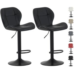 Mcc Direct - Set of 2 Bar Stools, Height Adjustable Swivel Barstools, Counter Stools with Backrest, Faux Leather Seat, Footrest and Metal Base for Mcc Direct - Set of 2 Bar Stools, Height Adjustable Swivel Barstools, Counter Stools with Backrest, Faux Leather Seat, Footrest and Metal Base for