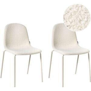 BELIANI Set of 2 Conference Chairs LOMA Boucle Off-White BELIANI Set of 2 Conference Chairs LOMA Boucle Off-White