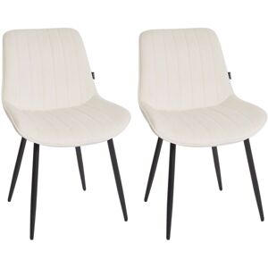 Beliani Set of 2 Velvet Dining Chairs - Modern Design - Light Beige Beliani Set of 2 Velvet Dining Chairs - Modern Design - Light Beige
