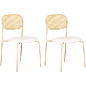 Beliani - Set of 2 Retro Dining Chairs - Dining Chairs Beliani - Set of 2 Retro Dining Chairs - Dining Chairs