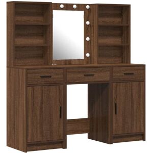 Dressing Table Set with Drawer 3 pcs Old wood 50 x 41 x 135 cm vidaXL Dressing Table Set with Drawer 3 pcs Old wood 50 x 41 x 135 cm vidaXL