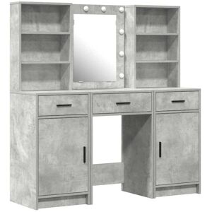 Dressing Table Set 3 pcs Concrete Grey 50 x 41 x 135 cm vidaXL Dressing Table Set 3 pcs Concrete Grey 50 x 41 x 135 cm vidaXL