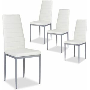 COSTWAY Set of 4 Dining Chairs Padded Seat High Back Armless Accent Dining Side Chairs COSTWAY Set of 4 Dining Chairs Padded Seat High Back Armless Accent Dining Side Chairs