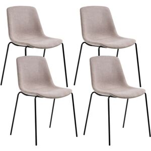 BELIANI Set of 4 Dining Chairs TILLER Beige BELIANI Set of 4 Dining Chairs TILLER Beige