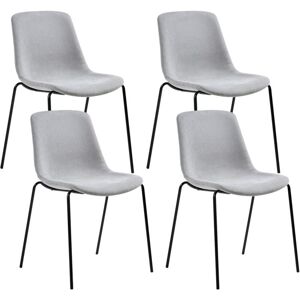 BELIANI Set of 4 Dining Chairs TILLER Grey BELIANI Set of 4 Dining Chairs TILLER Grey