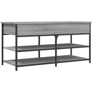 Vidaxl - Shoe Bench Grey Sonoma 100x42.5x50 cm Engineered Wood Vidaxl - Shoe Bench Grey Sonoma 100x42.5x50 cm Engineered Wood