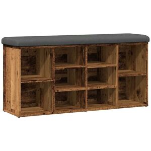 Vidaxl - Shoe Bench Old Wood 102x32x50 cm Engineered Wood Vidaxl - Shoe Bench Old Wood 102x32x50 cm Engineered Wood