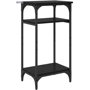 Side Table with Shelf Black oak 40 x 30 x 75 cm Engineered wood vidaXL Side Table with Shelf Black oak 40 x 30 x 75 cm Engineered wood vidaXL