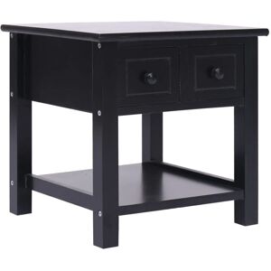Side Table Black 40x40x40 cm Paulownia Wood Vidaxl Side Table Black 40x40x40 cm Paulownia Wood Vidaxl
