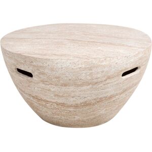BELIANI Side Table VICARELLO Travertine Effect BELIANI Side Table VICARELLO Travertine Effect