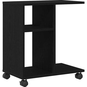 Vidaxl - Side Table with Shelf Black oak 50 x 30 x 55 cm Engineered Wood Vidaxl - Side Table with Shelf Black oak 50 x 30 x 55 cm Engineered Wood