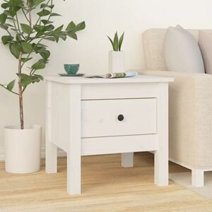 Side Table White 40x40x39 cm Solid Wood Pine Vidaxl Side Table White 40x40x39 cm Solid Wood Pine Vidaxl