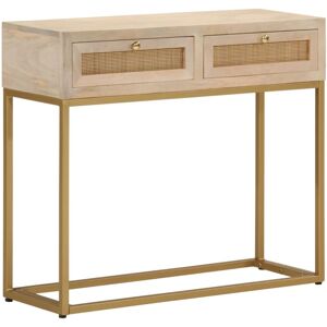 Console Table 90x30x76 cm Solid Wood Mango and Iron vidaXL Console Table 90x30x76 cm Solid Wood Mango and Iron vidaXL