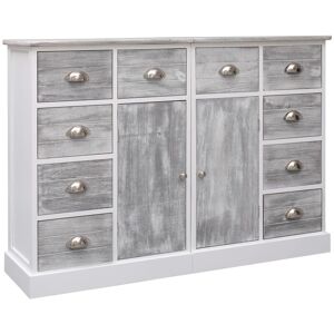 Sideboard with 10 Drawers Grey 113x30x79 cm Wood Vidaxl Sideboard with 10 Drawers Grey 113x30x79 cm Wood Vidaxl