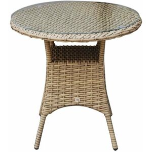 Signature Weave - Darcey Wicker 2 Seater Bistro Dining Table Natural Round 70cm Signature Weave - Darcey Wicker 2 Seater Bistro Dining Table Natural Round 70cm
