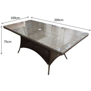 Signature Weave - Darcey Wicker 8 Seater Dining Table Natural Rectangular Signature Weave - Darcey Wicker 8 Seater Dining Table Natural Rectangular