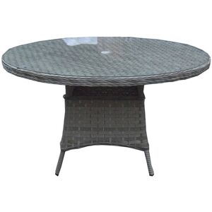 Signature Weave - Victoria Wicker 6 Seater Round Dining Table Grey 135cm TableOnly Signature Weave - Victoria Wicker 6 Seater Round Dining Table Grey 135cm TableOnly