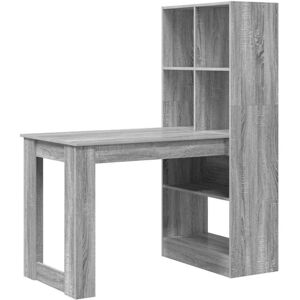 Vidaxl - Desk with Shelf Grey Sonoma 122 x 67 x 145 cm Engineered Wood Vidaxl - Desk with Shelf Grey Sonoma 122 x 67 x 145 cm Engineered Wood