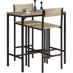 OGT03-N,Bar Set-1 Bar Table and 2 Stools with Backs - Sobuy OGT03-N,Bar Set-1 Bar Table and 2 Stools with Backs - Sobuy